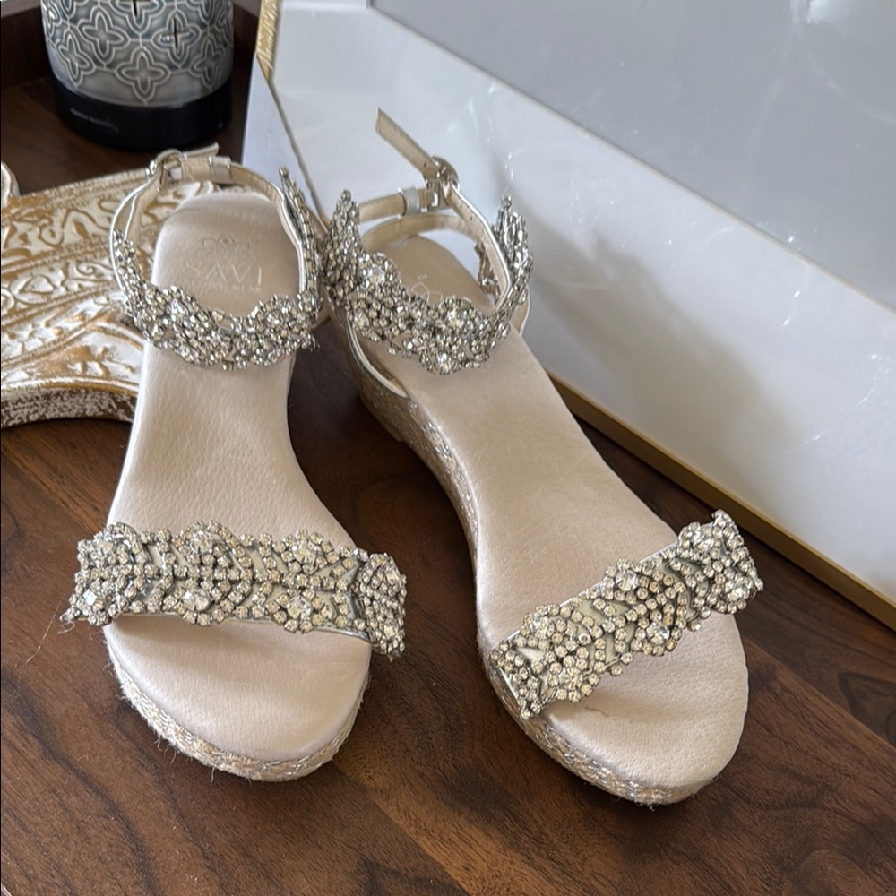 Elegant Silver Embellished Sandals
